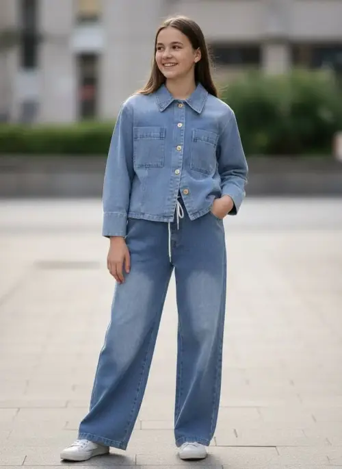 Джинсовый костюм для девочки (р-р 120-170)