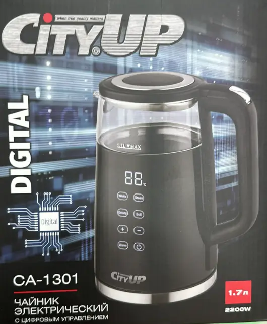 Чайник электрический с цифровым управлением 1,7л