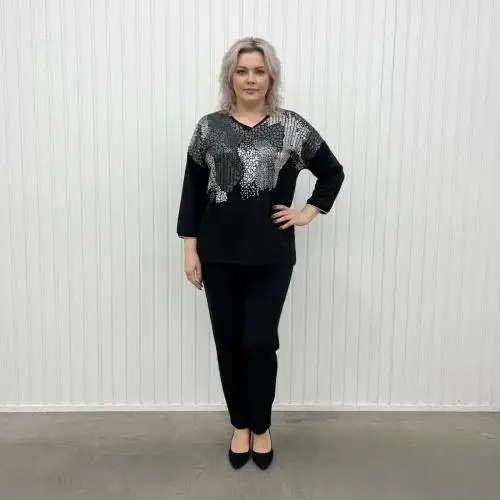 Кофта трикотажная нарядная женская (р-р 48-54)