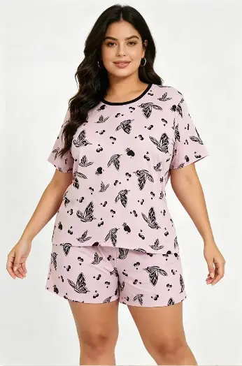 Пижама двойка футболка и шорты (XL-5XL)