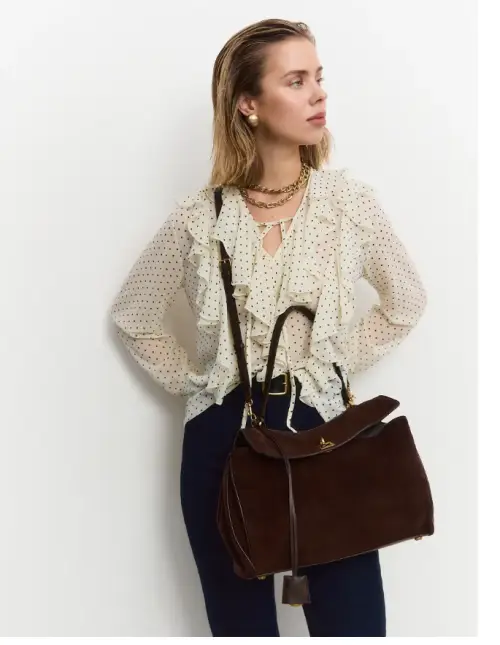 Сумка замшевая большая 35*25*14