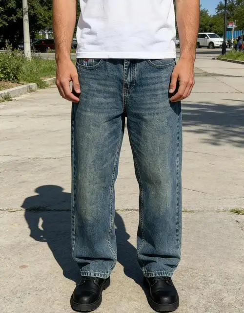 Джинсы багги мужские стрейчевые (р-р 28-36)