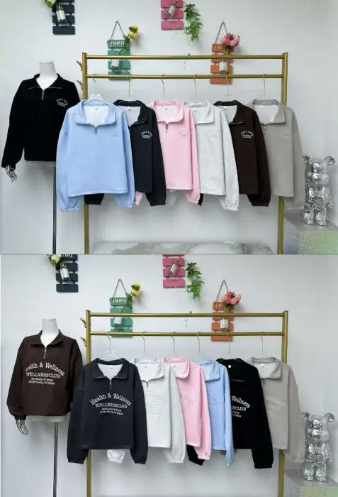 Свитшот полузамок с вышивкой р-р 42-48