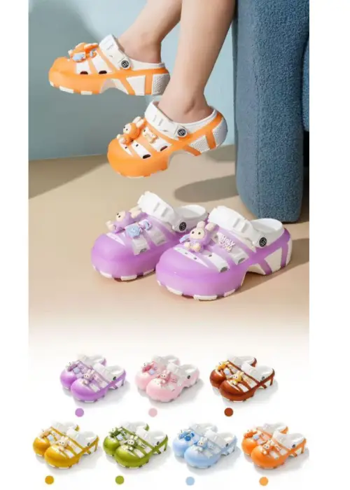 Сабо резиновые с украшениями женские р-р 36-41