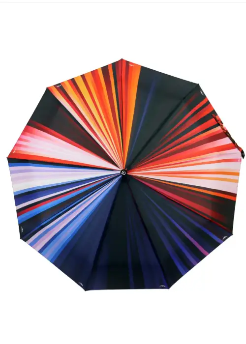 Зонт полуавтомат радужный принт (9 спиц)