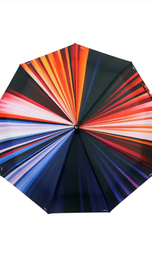 Зонт полуавтомат радужный принт (9 спиц)