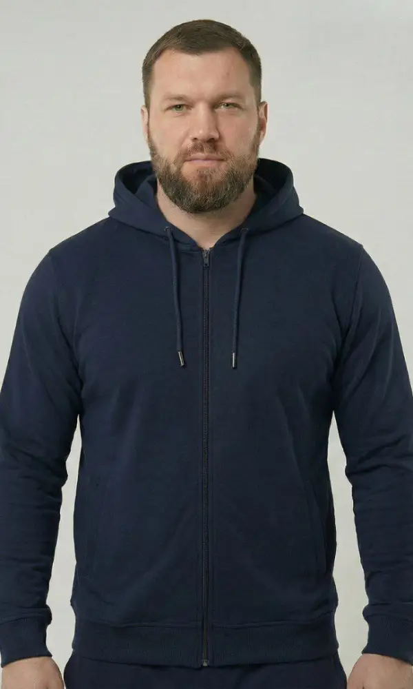 Толстовка на молнии мужская большие размеры 58-66