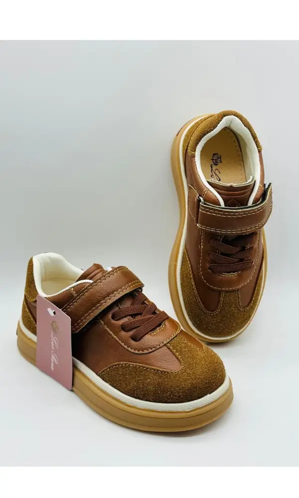 Кроссовки детские на липучке замшевые р-р 26-30