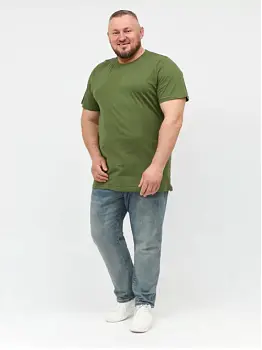 Футболка больших размеров однотонная мужская (р-р 58-66)