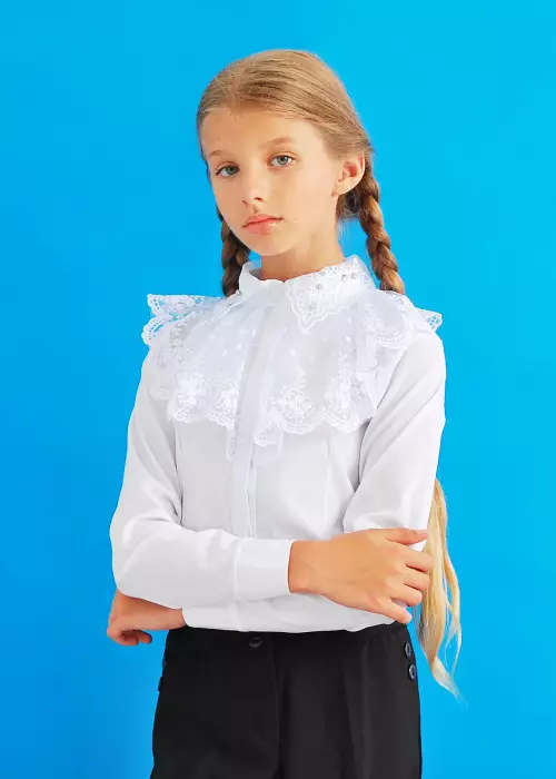 Блузка для девочки с длинным рукавом (6-10 лет) №3