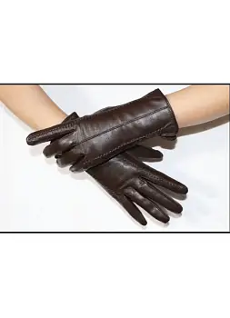 Теплые кожаные перчатки