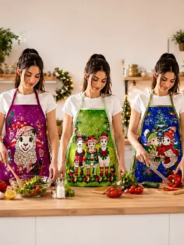 Фартук новогодний вафельный