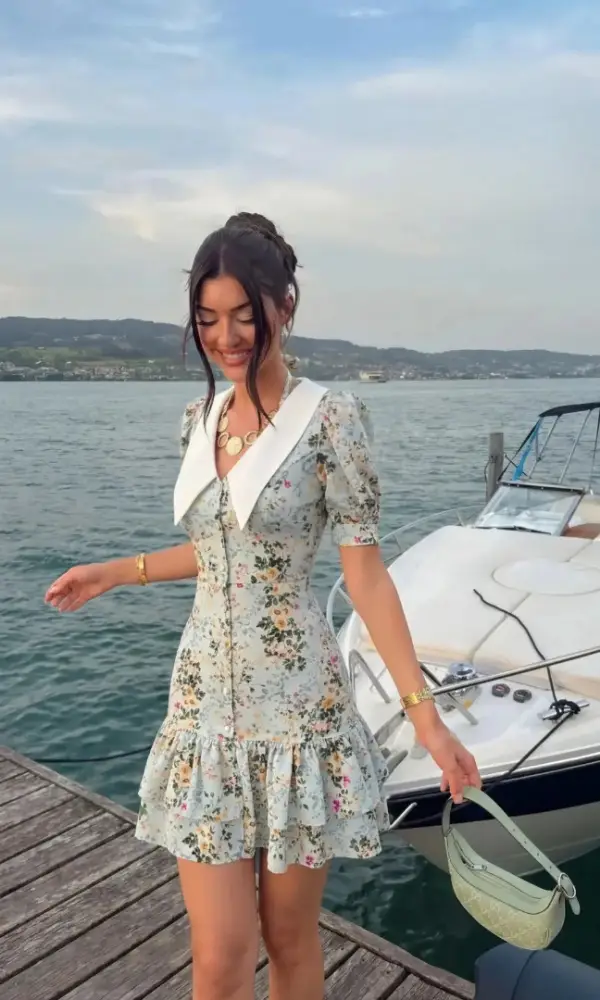 Платье с шёлковым воротником женское (р-р 42-44)