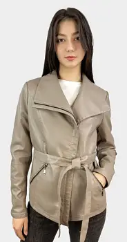 Куртка женская экокожа с поясом (р-р S -3XL)