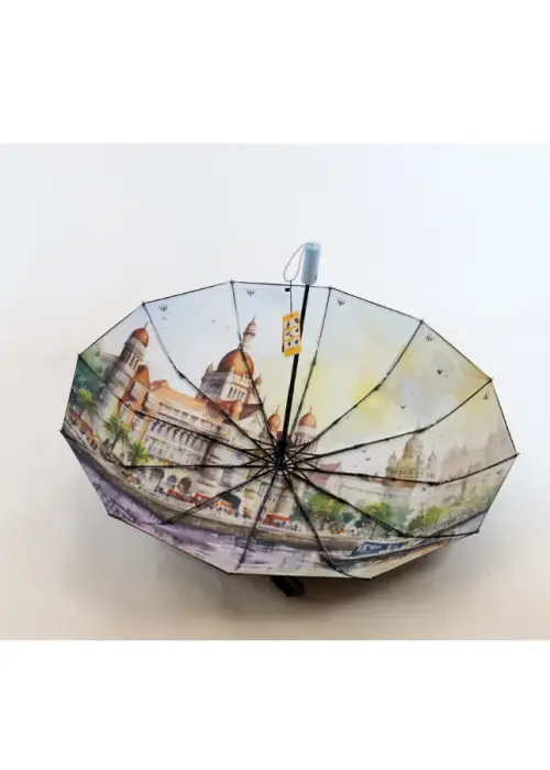 Зонт автомат с принтом внутри