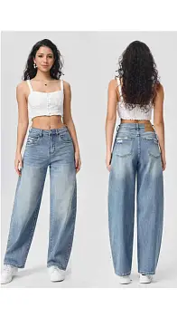 Джинсы прямые широкие р-р 25-30