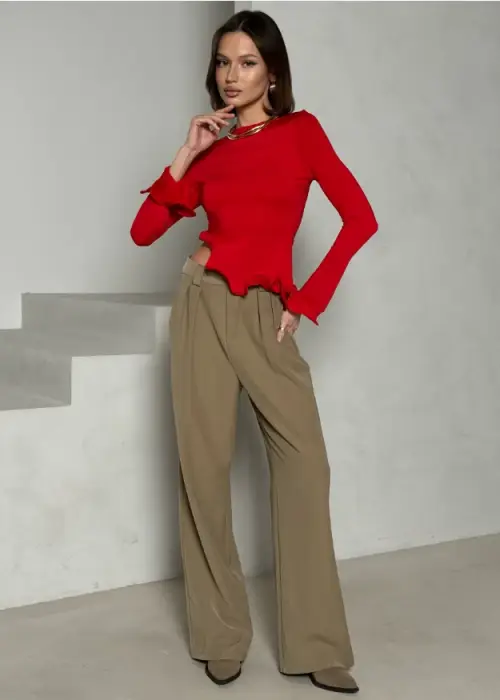 Лонгслив с воланами женский р-р 42-44