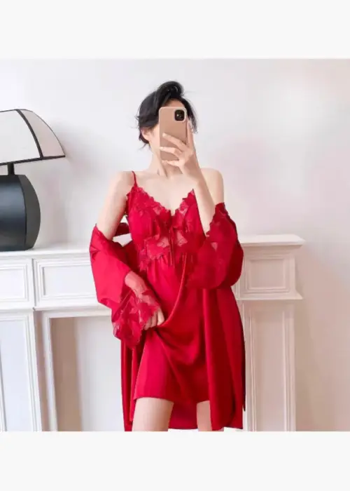 Комплект женский халат и сорочка (р-р 44-48)