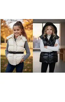 Жилетка для девочки болонь (р-р 6-10 лет)