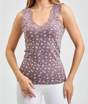 Майка бельевая женская с кружевом под пиджак р-р M-4XL