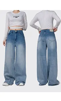 Джинсы женские широкие р-р 25-30