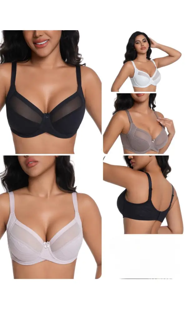 Бюстгальтер женский кружевной без поролона р-р 85-105Е