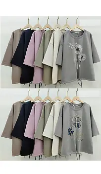 Туника с принтом на завязках р-р XL-4XL