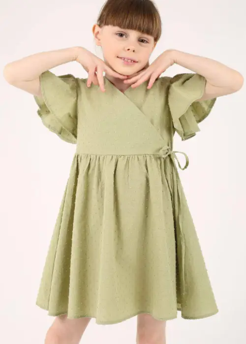 Детское платье на девочку с запахом ( 4-8 лет)
