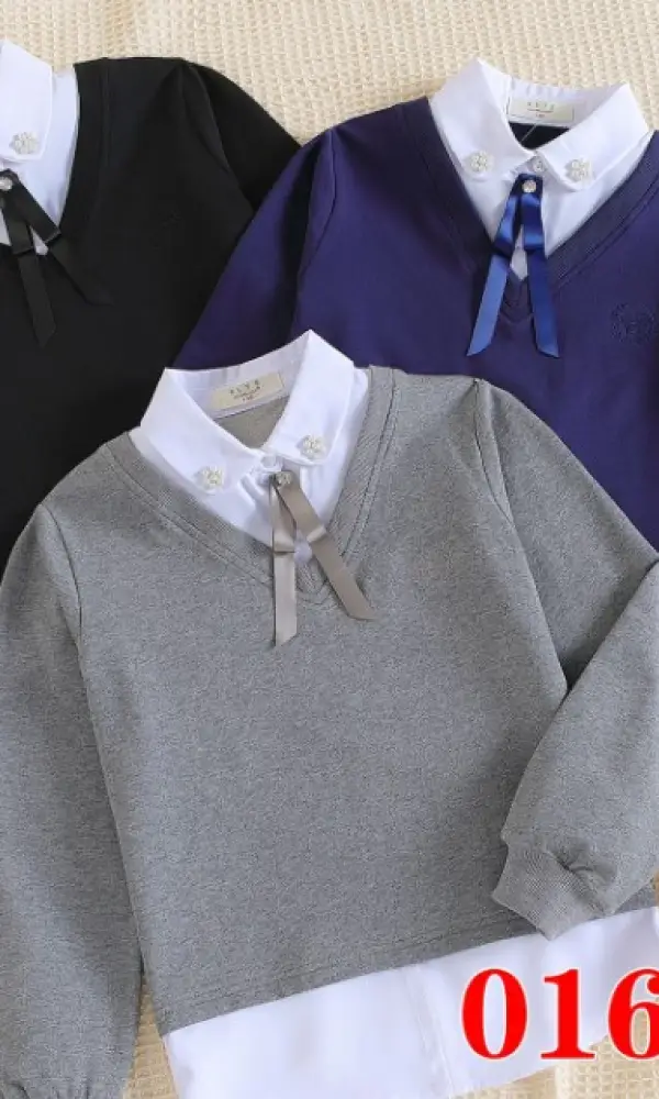 Школьный джемпер обманка на девочку ( 130-170 см) 