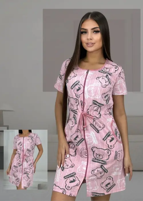 Халат женский молодежный с поясом (р-р 44-54)