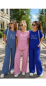 Костюм брючный летний женский (р-р 50-60)