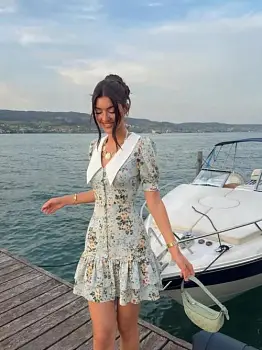 Платье с шёлковым воротником женское (р-р 42-44)