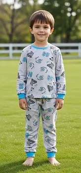 Пижама с длинным рукавом для мальчика (р-р 1-5 лет)