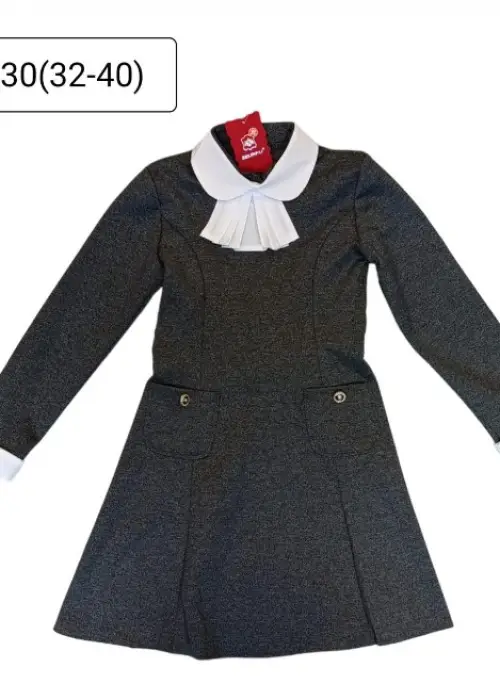 Платье школьное на девочку длинный рукав ( р-р 32-40)
