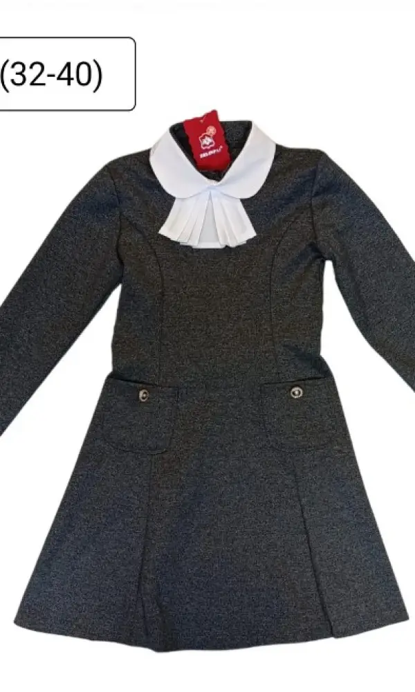 Платье школьное на девочку длинный рукав ( р-р 32-40)