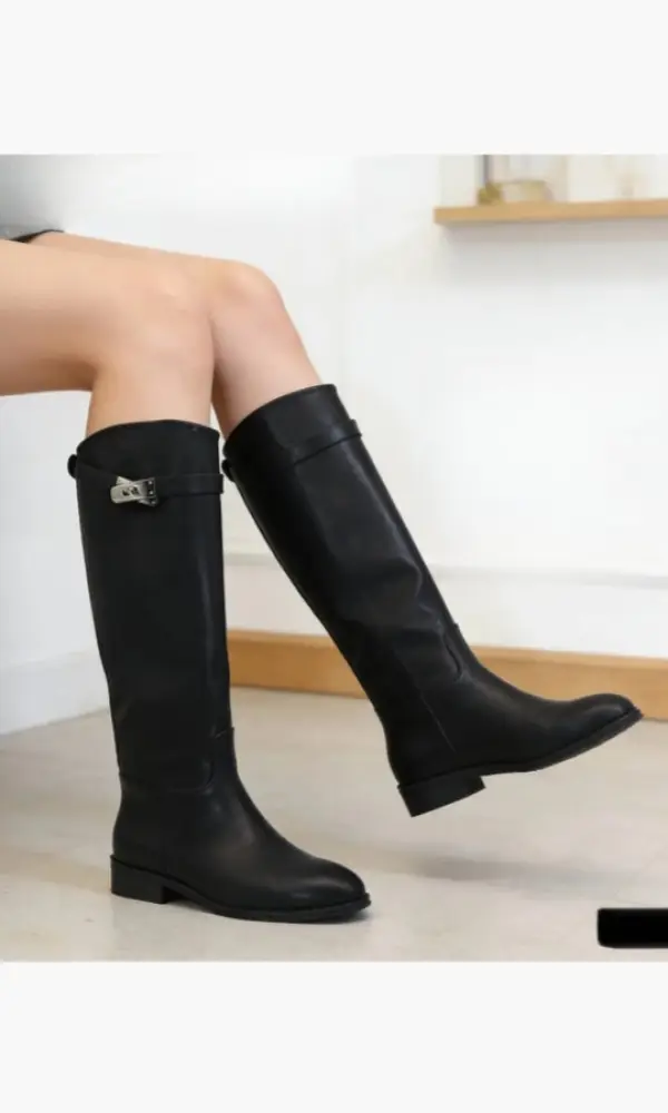 Кожаные сапоги высокие женские (р-р 36-41)