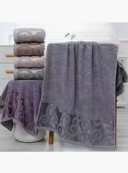 Полотенце для бани махровое, узоры (70*140)