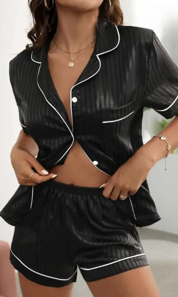 Комплект "Рубашка и шорты" однотонный, женский (р-р 46-54)