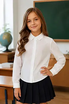 Рубашка школьная на девочку ( р-р 36-44)