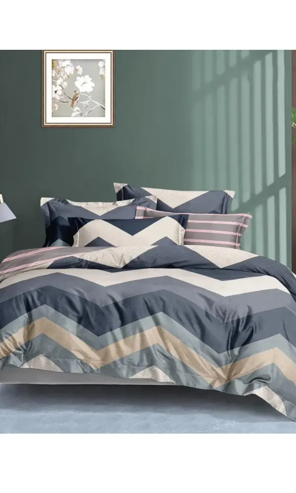 Комплект постельного белья с принтом, поплин (Семейный)