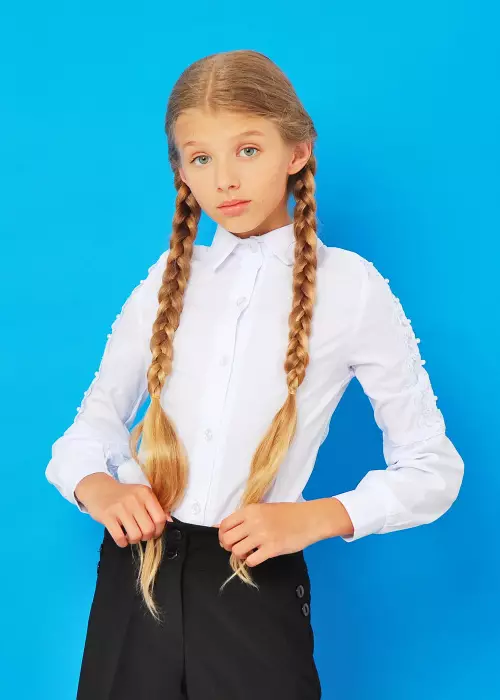 Блузка для девочки с длинным рукавом (6-10 лет) №2