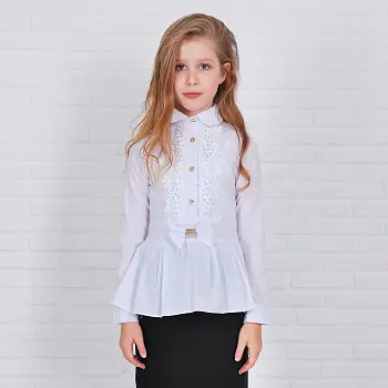 Блуза для девочки с длинным рукавом