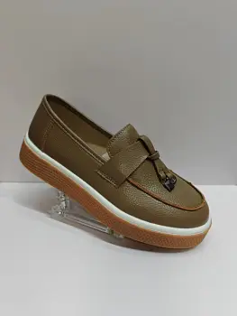 Кожаные мокасины на платформе женские (р-р 36-41)