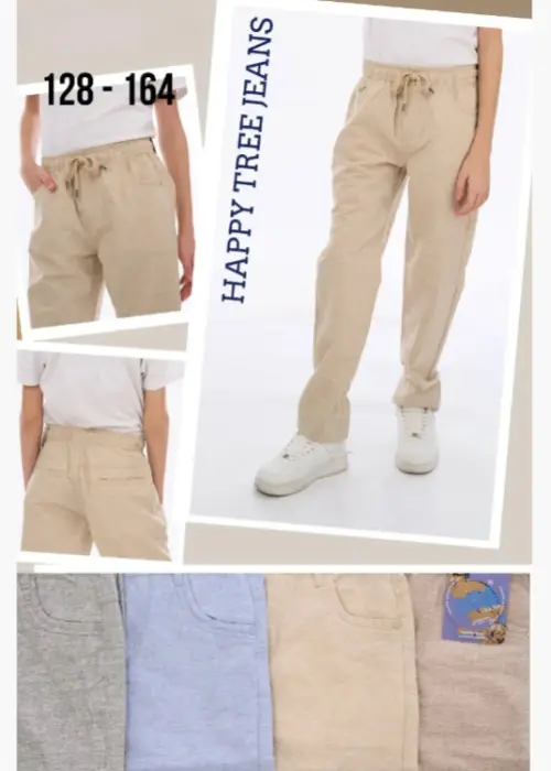 Брюки льняные летние на резинке для мальчика (р-р 128-164)