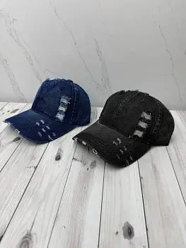 Бейсболка унисекс джинсовая (р-р 56-60)