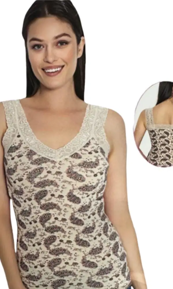 Майка бельевая женская с кружевом под пиджак р-р M-4XL