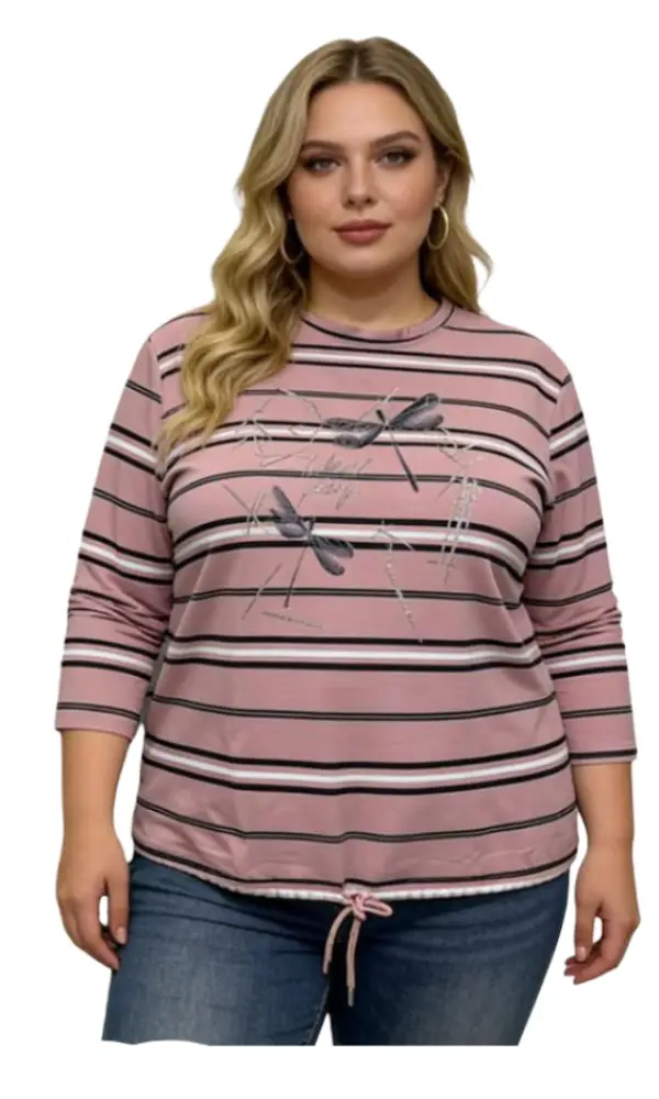 Джемпер трикотажный женский на завязках снизу (р-р 2xl-5xl)