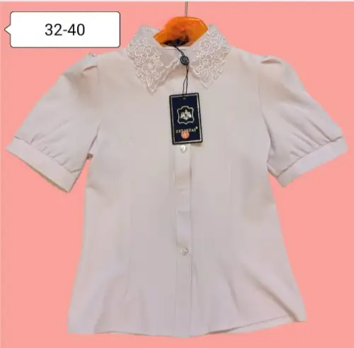 Блуза на девочку с коротким рукавом ( р-р 32-40)