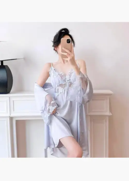 Комплект женский халат и сорочка (р-р 44-48)