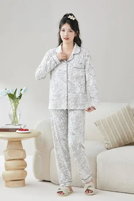 Пижама женская рубашка и брюки (M-XXL)